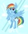 Size: 477x562 | Tagged: safe, artist:g15do33, imported from derpibooru, rainbow dash, female, flying, looking at you, solo