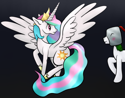 Size: 3544x2767 | Tagged: safe, artist:starshinefox, imported from derpibooru, princess celestia, crossover, dark souls, ponified, praise the sun, solaire of astora