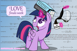 Size: 1280x853 | Tagged: safe, artist:askthefillies, imported from derpibooru, twilight sparkle, alicorn, pony, ask the fillies, coffee, female, filly, filly twilight sparkle, magic, mare, math, pouring, quantum mechanics, schrödinger equation, solo, twilight sparkle (alicorn), younger