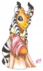 Size: 1284x2112 | Tagged: safe, artist:neotokyo9, imported from derpibooru, pony, female, g3, ponified, shaak ti, solo, star wars, traditional art