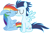 Size: 912x609 | Tagged: dead source, safe, artist:digital-pony-artist, imported from derpibooru, rainbow dash, soarin', backwards cutie mark, cuddling, eyes closed, female, floppy ears, male, shipping, sitting, smiling, snuggling, soarindash, spread wings, straight