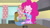 Size: 1279x719 | Tagged: safe, imported from derpibooru, screencap, pinkie pie, equestria girls, pinkie on the one, rainbow rocks, baking, batter, bowl, curtains, female, kitchen, ladle, meme, solo, youtube caption