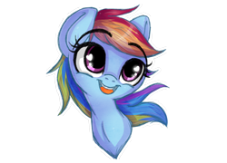 Size: 2500x1800 | Tagged: safe, artist:pastelflakes, imported from derpibooru, rainbow dash, cute, dashabetes, female, heart, open mouth, portrait, smiling, solo