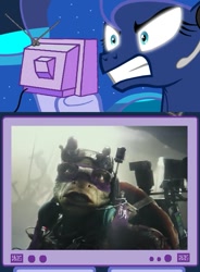 Size: 563x767 | Tagged: safe, imported from derpibooru, princess luna, donatello, exploitable meme, meme, obligatory pony, teenage mutant ninja turtles, tv meme