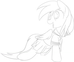 Size: 1280x1077 | Tagged: safe, artist:mcsadat, imported from derpibooru, derpy hooves, pegasus, pony, clothes, female, grayscale, mare, monochrome, school uniform, schoolgirl, solo