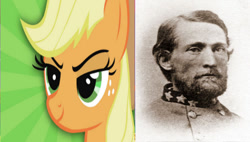 Size: 592x336 | Tagged: safe, imported from derpibooru, applejack, american civil war, civil war, confederate general, john s. mosby, the gray ghost