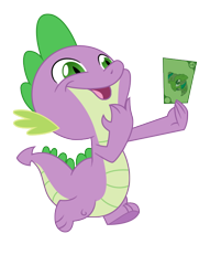 Size: 550x720 | Tagged: safe, artist:bradleyeighth, artist:pixelsofsin, imported from derpibooru, spike, currency, male, simple background, solo, transparent background, twiface, vector