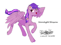 Size: 1400x1050 | Tagged: safe, artist:meto30, deleted from derpibooru, imported from derpibooru, oc, oc only, oc:moonlight blossom, pegasus, pony, female, mare, solo