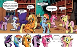 Size: 800x490 | Tagged: safe, imported from derpibooru, applejack, fluttershy, pinkie pie, rainbow dash, rarity, twilight sparkle, alicorn, pony, aquaman, black widow (marvel), deadpool, doctor strange, exploitable meme, female, mane 6 interests, mane six, mare, meme, squirrel girl, the flash, twilight sparkle (alicorn), wonder woman