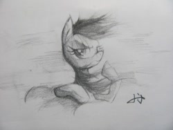 Size: 1000x750 | Tagged: safe, artist:lililioon, imported from derpibooru, rainbow dash, female, monochrome, solo, traditional art