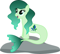 Size: 7126x6400 | Tagged: safe, artist:parclytaxel, imported from derpibooru, hippocampus, mermaid, merpony, .svg available, absurd resolution, dutch, flevoland, mermaidized, nation ponies, netherlands, parody, ponified, province, province pony, provinciepaarden, rock, simple background, solo, story included, the little mermaid, transparent background, vector