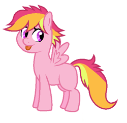 Size: 514x498 | Tagged: safe, artist:unoriginai, imported from derpibooru, oc, oc only, oc:spectral sprint, pegasus, pony, magical lesbian spawn, offspring, parent:rainbow dash, parent:scootaloo, parents:scootadash, solo