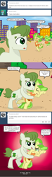 Size: 640x2148 | Tagged: safe, artist:ficficponyfic, imported from derpibooru, chickadee, ms. peachbottom, oc, cyoa:peachbottom's quest, beach, canon x oc, cyoa, deception, doctor, faint, tumblr