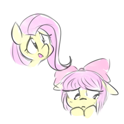 Size: 900x900 | Tagged: safe, artist:pegacornss, imported from derpibooru, fluttershy, alternate hairstyle, cute, female, floppy ears, frown, looking away, open mouth, portrait, short hair, short mane, shy, shyabetes, solo