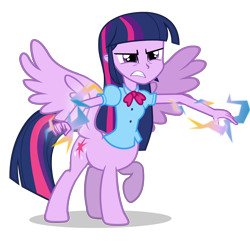 Size: 2000x2000 | Tagged: dead source, safe, artist:ldear, imported from derpibooru, twilight sparkle, centaur, equestria girls, twilight's kingdom, female, magic, seraphicalicorn, simple background, solo, super saiyan princess, this isn't even my final form, transparent background, twilight sparkle (alicorn), vector, what has magic done