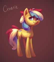 Size: 886x1024 | Tagged: safe, artist:holivi, imported from derpibooru, pony, croatia, nation ponies, ponified, solo