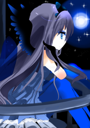 Size: 700x993 | Tagged: dead source, safe, artist:angelily-tan, imported from derpibooru, princess luna, human, female, humanized, solo, winged humanization