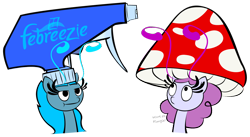 Size: 1290x708 | Tagged: safe, artist:cogweaver, imported from derpibooru, breezette, breezie, febreezie, febreze, hat, mushroom hat