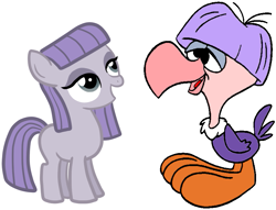 Size: 833x637 | Tagged: safe, artist:thecheeseburger, imported from derpibooru, maud pie, concord condor, female, filly, filly maud pie, look-alike, tiny toon adventures