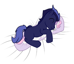 Size: 1000x862 | Tagged: safe, artist:gyrotech, imported from derpibooru, sweetie belle, oc, oc:dreamsweet, earth pony, pony, body pillow, male, sleeping, stallion