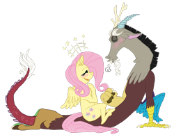 Size: 780x606 | Tagged: safe, artist:skeletal-chariot-studios, imported from derpibooru, discord, fluttershy, discoshy, female, male, shipping, straight