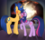 Size: 2552x2226 | Tagged: safe, artist:v-d-k, imported from derpibooru, flash sentry, twilight sparkle, twilight sparkle (alicorn), pony, unicorn, backwards cutie mark, blushing, duo, eyes closed, female, flashlight, imminent kissing, leglift, male, race swap, raised hoof, shipping, straight
