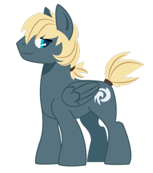 Size: 740x834 | Tagged: safe, artist:dbkit, imported from derpibooru, oc, oc only, oc:hightide, pegasus, pony, offspring, parent:dumbbell, parent:rainbow dash, parents:dumbdash, simple background, solo, transparent background