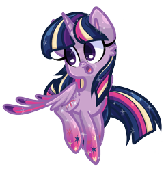 Size: 882x908 | Tagged: safe, artist:looji, imported from derpibooru, twilight sparkle, alicorn, pony, cute, female, flying, looking back, mare, open mouth, rainbow power, smiling, solo, sparkles, spread wings, twilight sparkle (alicorn)