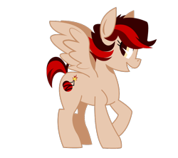 Size: 850x755 | Tagged: safe, artist:dbkit, imported from derpibooru, oc, oc only, oc:cherry bomber, pegasus, pony, offspring, parent:dumbbell, parent:rainbow dash, parents:dumbdash, simple background, solo, transparent background