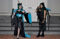 Size: 2048x1334 | Tagged: artist needed, safe, imported from derpibooru, queen chrysalis, human, 2014, convention, cosplay, irl, irl human, katsucon, katsucon 2014, photo