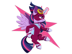 Size: 2000x1500 | Tagged: safe, artist:sion, imported from derpibooru, masked matter-horn, twilight sparkle, alicorn, pony, female, magic, mare, power ponies, simple background, solo, transparent background, twilight sparkle (alicorn)