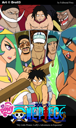 Size: 760x1269 | Tagged: safe, artist:droll3, imported from derpibooru, princess celestia, queen chrysalis, human, akainu, aokiji, blackbeard, blood, borsalino, crossover, edward newgate, fanfic art, humanized, kizaru, kuzan, marshall d. teach, monkey d luffy, monkey d. luffy, one piece, palindrome get, portgas d ace, portgas d. ace, sakazuki (one piece), whitebeard