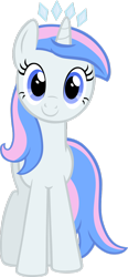 Size: 608x1315 | Tagged: safe, artist:hfbn2, artist:liggliluff, imported from derpibooru, oc, oc only, oc:princess paradise, pony, unicorn, 2018 community collab, derpibooru community collaboration, collaboration, simple background, solo, tiara, transparent background, vector