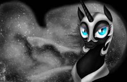 Size: 1024x663 | Tagged: safe, artist:lestrangelady, imported from derpibooru, nightmare moon, female, looking at you, solo