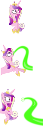 Size: 2043x6041 | Tagged: safe, artist:kaylathehedgehog, imported from derpibooru, princess cadance, merpony, crown, female, hoof shoes, jewelry, magic, regalia, scene parody, simple background, solo, species swap, the little mermaid, tiara, transparent background, vector