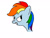 Size: 800x600 | Tagged: safe, artist:cross, imported from derpibooru, rainbow dash, female, simple background, smiling, smug, solo, white background