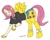 Size: 900x725 | Tagged: safe, artist:cqmorrell, imported from derpibooru, fluttershy, human, pegasus, pony, clothes, hooves, human to pony, humanized, signature, solo, transformation