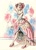 Size: 755x1057 | Tagged: safe, artist:eccentricteatime, imported from derpibooru, pinkie pie, human, clothes, dress, female, gala dress, humanized, solo, traditional art, watercolor painting