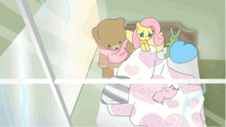Size: 640x360 | Tagged: safe, artist:eaglerupture, imported from derpibooru, fluttershy, pegasus, pony, animated, bed, bedroom, blanket, covered, crossover, cute, eaglerupture is trying to murder us, eyes closed, female, frame by frame, frown, funny, hiding, hnnng, insomnia, madoka kaname, magical girl, mare, on side, peeking, puella magi madoka magica, rain, rolling, sad, shyabetes, side, sitting, sleeping, smooth as butter, solo, sweet dreams fuel, weapons-grade cute