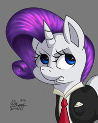 Size: 800x1000 | Tagged: safe, artist:php7, imported from derpibooru, rarity, pony, unicorn, clothes, female, necktie, solo, suit