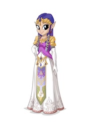 Size: 707x1000 | Tagged: safe, artist:mysticalpha, imported from derpibooru, rarity, human, commission, crossover, female, humanized, nintendo, princess zelda, solo, super smash bros., the legend of zelda