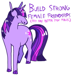 Size: 503x521 | Tagged: safe, artist:jester, imported from derpibooru, twilight sparkle, cloven hooves, drama, female, feminism, mouthpiece, smiling, solo, tumblr