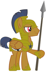 Size: 640x1000 | Tagged: safe, artist:vector-brony, edit, imported from derpibooru, flash sentry, armor, dark flash sentry, evil, male, simple background, solo, spear, stallion, transparent background