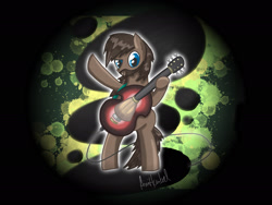 Size: 2048x1536 | Tagged: safe, artist:aimihanibal, imported from derpibooru, oc, oc only, pony, bipedal, guitar, solo