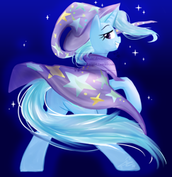 Size: 600x618 | Tagged: safe, artist:chokico, imported from derpibooru, trixie, pony, unicorn, female, grin, mare, smiling, solo