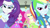 Size: 1920x1080 | Tagged: safe, imported from derpibooru, screencap, applejack, fluttershy, pinkie pie, rainbow dash, rarity, a case for the bass, equestria girls, rainbow rocks, angry, cracking knuckles, death stare, female, humane five, looking at you, ponied up, reaction image, this is where it gets complicated, this will end in pain, wrong neighborhood