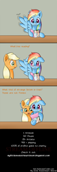 Size: 634x1921 | Tagged: safe, artist:ratofdrawn, imported from derpibooru, applejack, rainbow dash, appledash, blushing, comic, female, human fetish, lesbian, pomf, shipping, wingboner