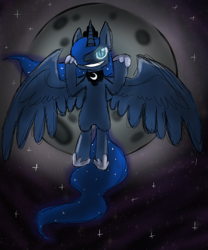 Size: 1080x1296 | Tagged: safe, artist:thewolfofdark, imported from derpibooru, princess luna, female, solo