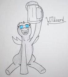 Size: 1280x1456 | Tagged: safe, artist:verandure, imported from derpibooru, oc, oc only, oc:wildcard, changeling, drawing, solo