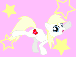 Size: 680x510 | Tagged: safe, artist:accu, artist:misterdavey, edit, imported from derpibooru, oc, oc only, oc:aryanne, earth pony, pony, cupcakes hd, animated, cupcakes.swf, dancing, female, looking at you, mare, nazi, open mouth, recolor, show accurate, smiling, solo, swastika